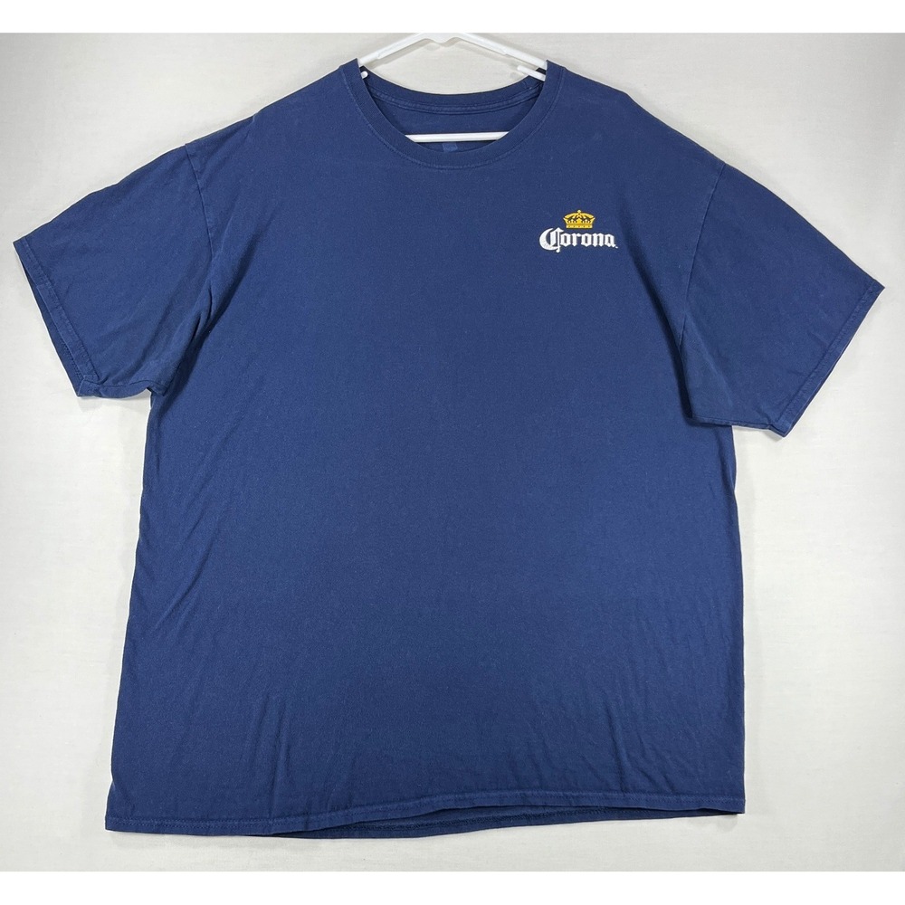 Hanes Philadelphia 76ers Corona Extra Navy Blue Graphic T-Shirt Mens 2XL - Picture 2 of 7